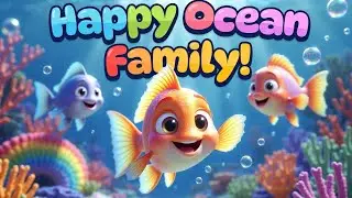 Happy Ocean Family 🐟 | Fun Baby Shark Style Kids Song | 3D Animated Nursery Rhymes |