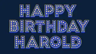 Happy Birthday Harold