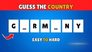 🌍 Can you Guess the Country Without Vowels? Easy to hard Challenge