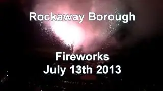 Aerial view of the Rockaway Borough Fireworks - July 13th 2013