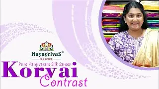 Pure Handloom Korvai Contrast Silk Saree with Rich Traditional Borders #hayagrivassilkhouse #korvai