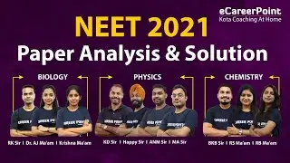 NEET 2021 Paper Analysis & Solutions | NEET 2021 Answer Key | Live Session | eCraeerPoint
