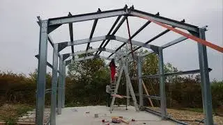 DIY metal frame garage / shed