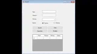 2 - Manipulation du DataGridView - C# - VS 2019
