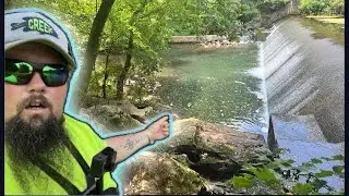 Ultralight Urban spillway fishing