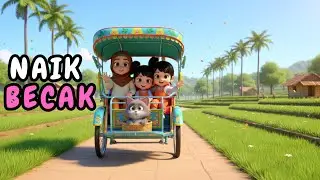 Naik Becak 🚲 | Lagu Anak Indonesia Animasi 3D