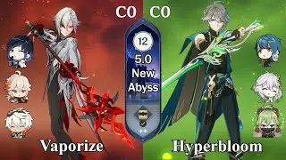 C0R1 Arlecchino Vaporize & C0R1 Alhaitham Hyperbloom | NEW Spiral Abyss 5.0 | Genshin Impact