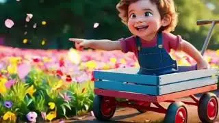 THE LITTLE RED WAGON ( A FUN SONG FOR KIDS)