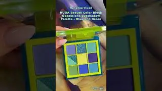 HUDA Beauty Color Block Obsessions Eyeshadow Palette - Blue and Green - Палетка тіней, 7.5 г