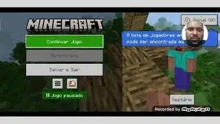 jogando minecrafite fazendo desafio n&atilde;o toque na cor verde e peguei um bloco de nederit