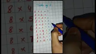 How to write table of 8 within a minute  #easytowrite #tableof8 #short #ytshortsindia #ArooKidsTv
