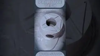 Build a Mud Wood Stove with Plastic Pipe 🏺 | Eco-Friendly DIY Primitive Technonogy #shorts