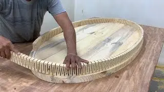 Amazing Creative Craft Woodworking Skills - Beautiful Wooden Table Design Has Never Been So Easy