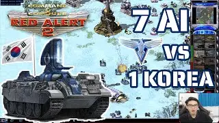 Red Alert 2 | 1 Korea vs 7 Brutals AI - 7 vs 1