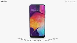 Samsung Galaxy A50 Blue 3D model by 3DModels.org
