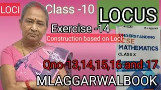 #class-10#Locus#How to Construct the question from icse MLAggarwalbook #Ex-14,Qno-13,14,15,16 and 17