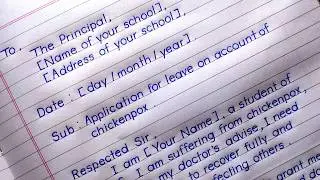 How to Write a Leave Application for Chickenpox | Class 6