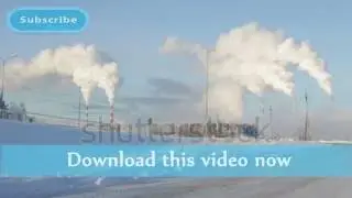 Environmental pollution carbon in the winter | Stock Footage