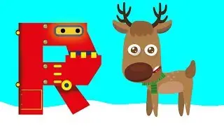 ABC Phonics with Animals | REINDEER | Letter R