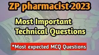 Zp pharmacist 2023 Most expected technical questions | ibps pattern biochemistry mcq  #zpexam