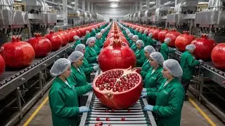 Inside a Modern Pomegranate Juice Factory: From Fresh Fruit to Premium Bottles (Full Process)