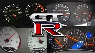 NISSAN SKYLINE GTR ALL GENERATIONS ACCELERATION BATTLE