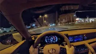 Lexus LC500 Convertible V8 Touring 2021 года, ночная поездка от первого лица (3D-аудио) (ASMR)