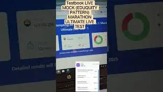 Testbook LIVE MOCK (EDUQUITY PATTERN) MARATHON ULTIMATE LIVE TEST #ssccgl