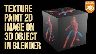 Blender Tutorial : Texture Paint 2D image over 3D Obect Using Stencil Brush in blender