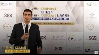 Sunil Kumar, Head CSR, ACG World at Corporate Citizen Conclave 2023, Mumbai, 3rd August