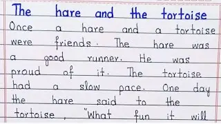 | The hare and the tortoise | Story in English |