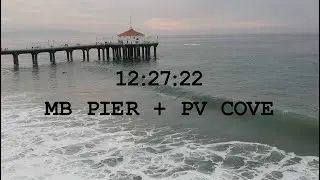 Surfing Manhattan Beach PIER+ PV COVE 12:27:22