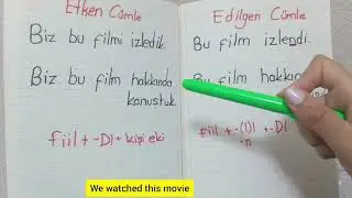 Belirli Ge&ccedil;miş Zaman Etken ve Edilgen C&uuml;mle/ Simple Past Tense Active and Passive Voice in Turkish