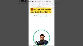 You Cannot Answer this Excel!! Question #excel #exceltips #exceltutorial #shorts