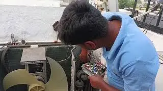 Panasonic ductable ac three ton problem is solved outdoor not working #viralvideos #ac #electronic