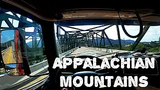 Driving through Appalachian mountains in West Virginia. I-77 from Charleston to Virginia Border. POV