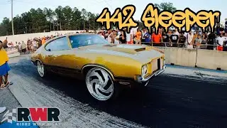 Big Rim Racing 442 Cutlass on Staggered Amani Forged Takes the Backtire from LT1 Camaro on Factories