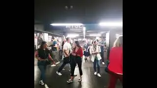 subway exit.