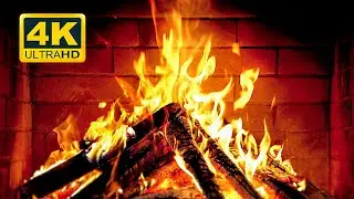 🔥 Cozy Fireplace 4K (12 HOURS). Fireplace with Crackling Fire Sounds. Fireplace Burning 4K