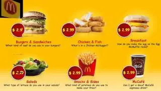 Visual LED Menu for Restaurant, Hotel, Food Chain
