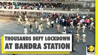 Massive violation of lockdown in India | Workers demand essential supplies | Bandra | Mumbai