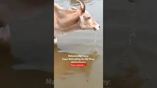 #OFS #NaturesHarmony #CowsByTheRiver #PeacefulFarmLife #RuralBeauty #animals  #shorts #trending