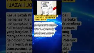 PUTUS ASA! RISMON SIANIPAR AKUI BUNTU HADAPI KASUS IJAZAH JOKOWI