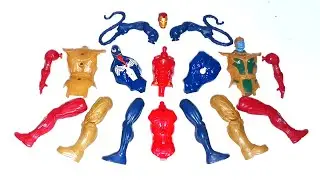 AVENGERS ASSEMBLE TOYS, Monster venom vs Iron-man vs Thanos armor
