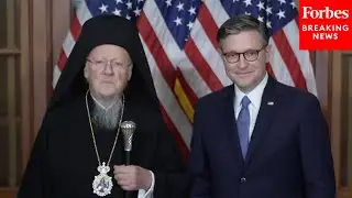 Speaker Mike Johnson Meets With Eastern Orthodox Leader Ecumenical Patriarch Bartholomew