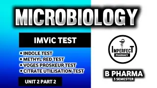 IMViC Test | Biochemical Tests | Microbiology | B Pharm 3rd Semester