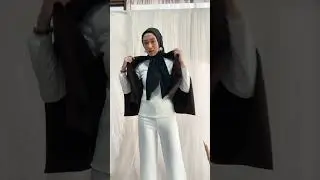 Cape Blazer Outfit Idea Hijab Friendly