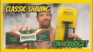 Безопасная бритва Wilkinson Sword Classic DE и Proraso Green.