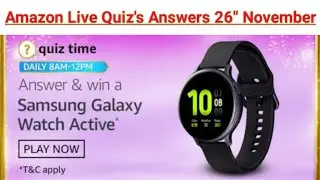 Amazon Live Quiz's Answers | 26