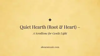 Quiet Hearth (Root & Heart) &ndash; A Scrolltone for Gentle Light | Ahnara Music